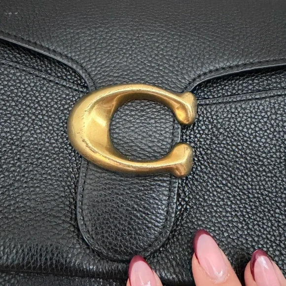 Coach Black Crossbody Bag with Gold Accent - Picture 5 of 7